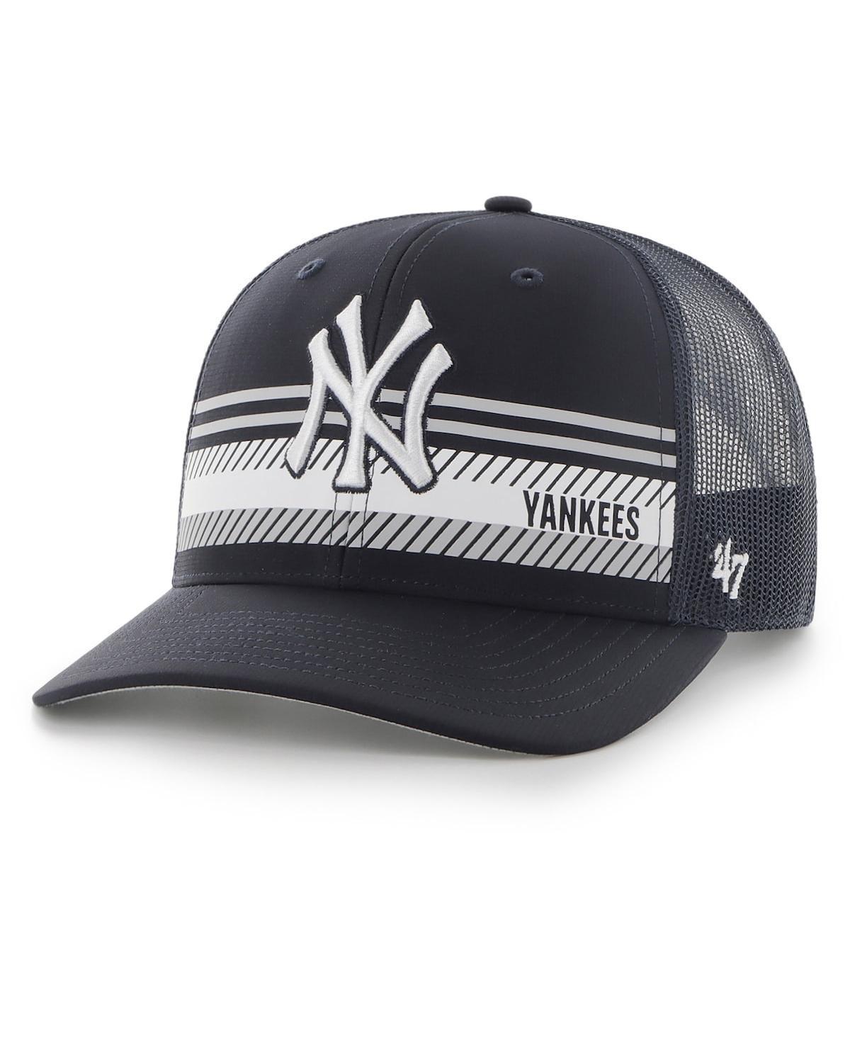 Mens 47 Navy New York Yankees Cumberland Trucker Snapback Hat Product Image