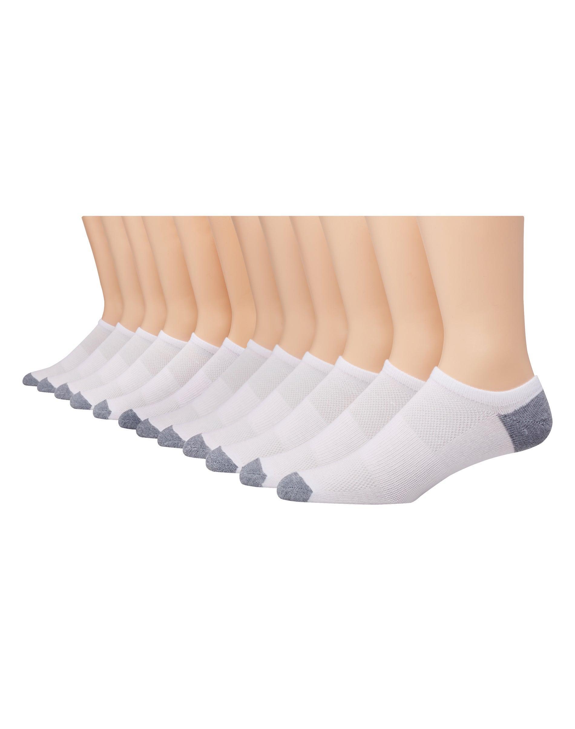 Hanes X-Temp Mens Lightweight No Show Socks, Shoe Sizes 6-12, 12-Pairs Black Product Image