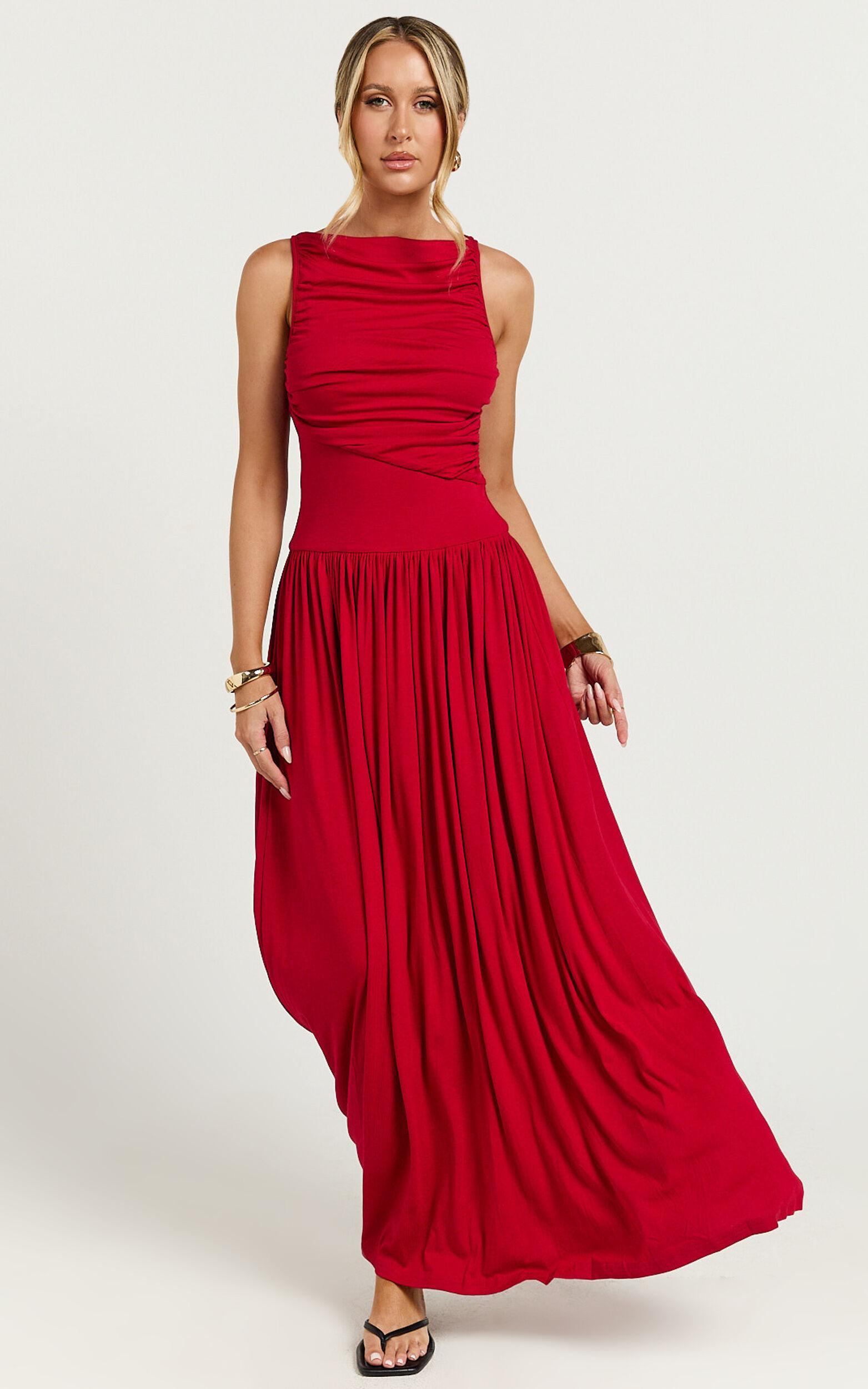 Runaway The Label - Nalla Maxi Dress in Cherry Product Image