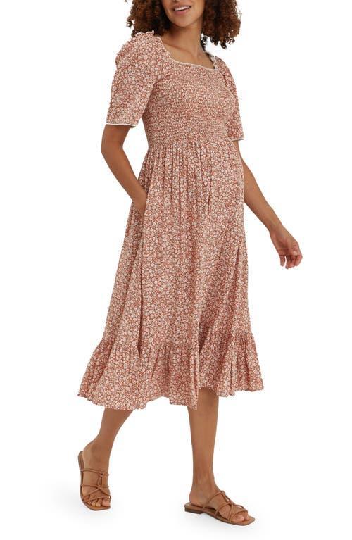 Womens Raquel Floral-Printed Midi-Dress Product Image