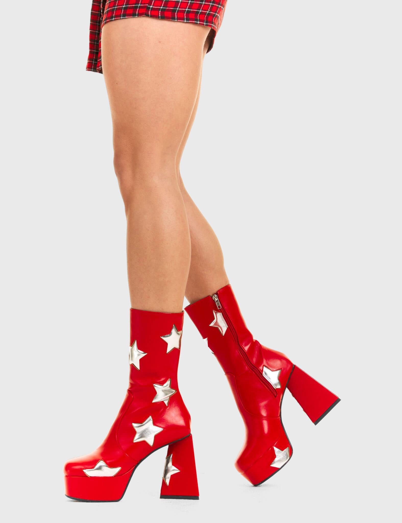 Seeking Stars Platform Ankle Boots Product Image