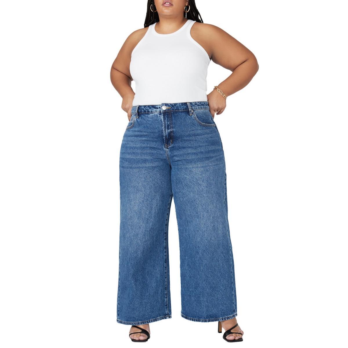 Eloquii Womens The Yvette Rigid Wide Jean Product Image