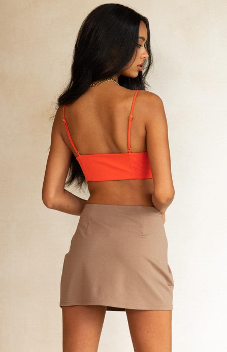 Heather Orange Crop Top Product Image