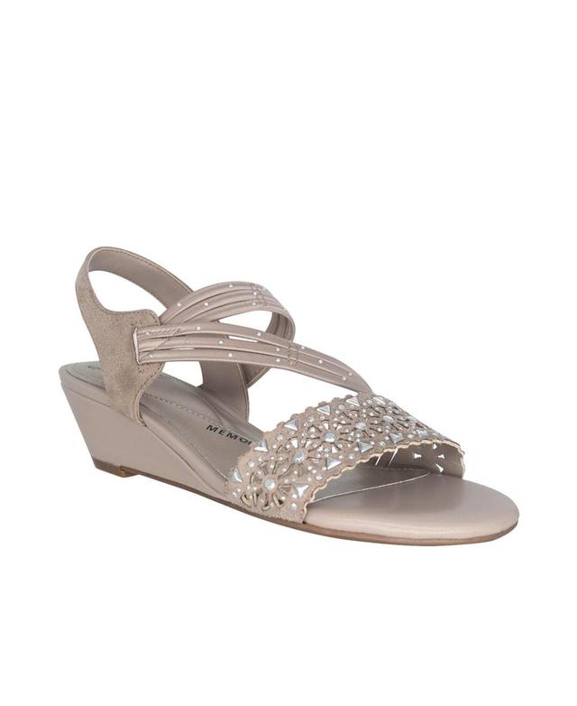 Impo Womens Gatrina Embellished Stretch Wedge Sandals Product Image