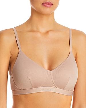 Calvin Klein Women's Pure Ribbed Lightly Lined Bralette - Black - XS Product Image