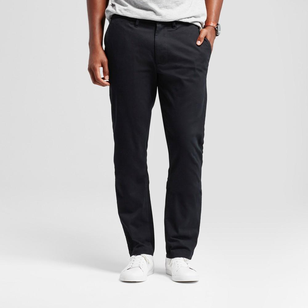 Mens Every Wear Athletic Fit Chino Pants - Goodfellow & Co Black 30x30 Product Image