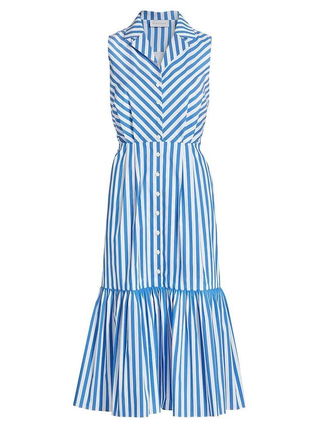 Womens Joelle Striped Sleeveless Midi-Dress Product Image