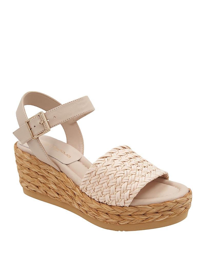 Andre Assous Womens Carissa Ankle Strap Woven Espadrille Platform Wedge Sandals Product Image