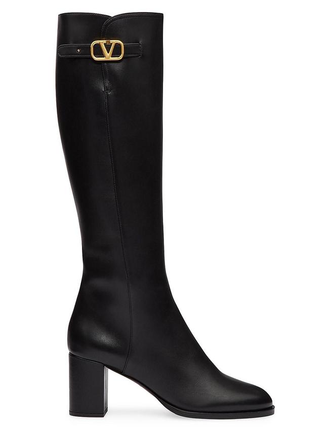 Womens Vlogo Signature Calfskin Boots 70MM Product Image