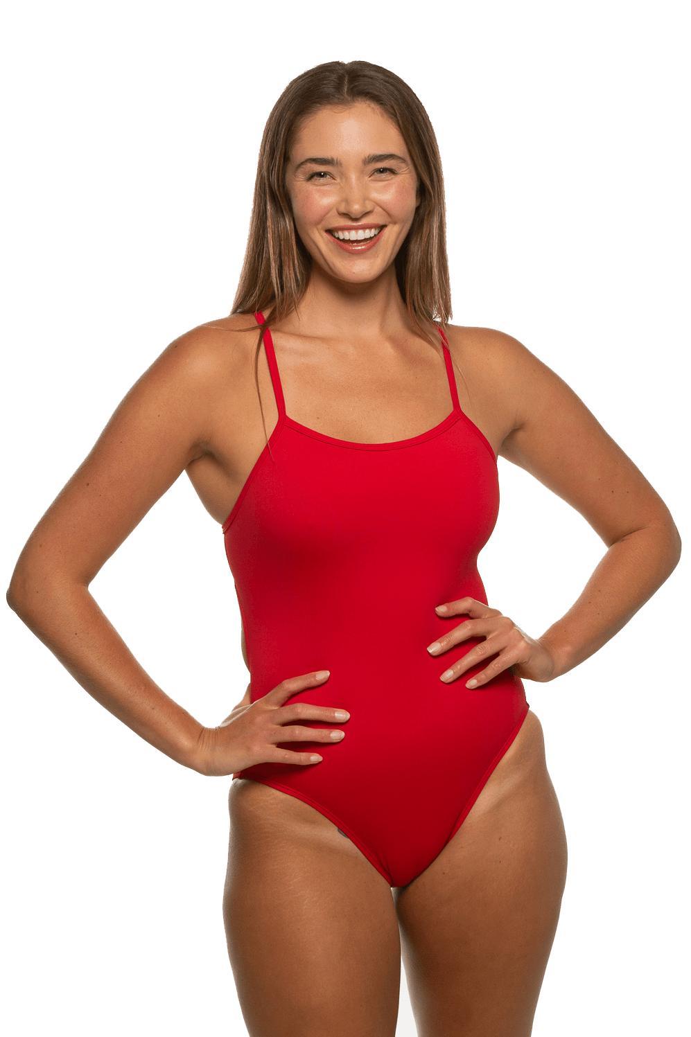 Chevy Swim Onesie - Red Female Product Image