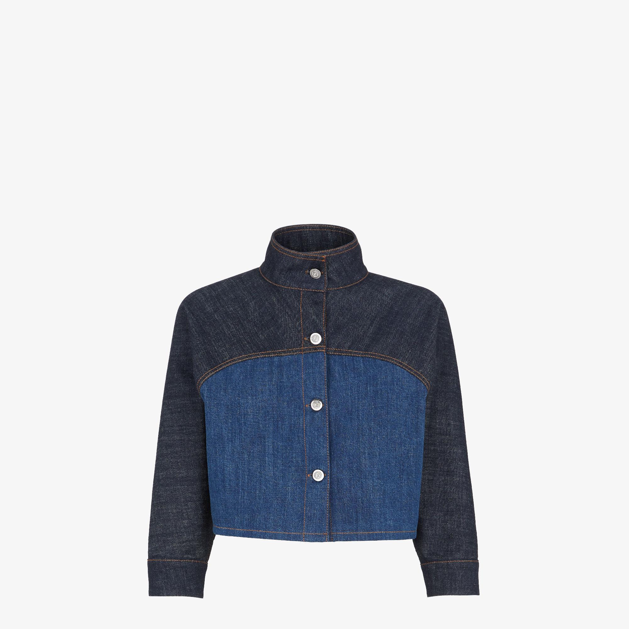 JacketBlue two-tone denim jacket Product Image