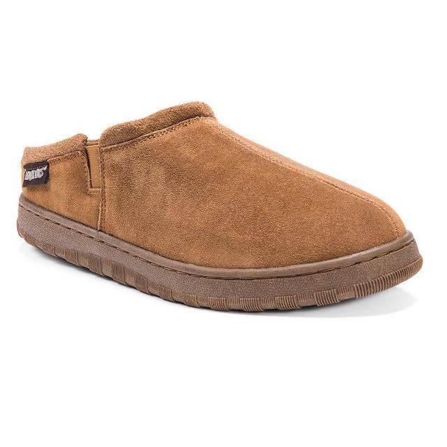 MUK LUKS Leather Berber Fleece Mens Slippers Product Image