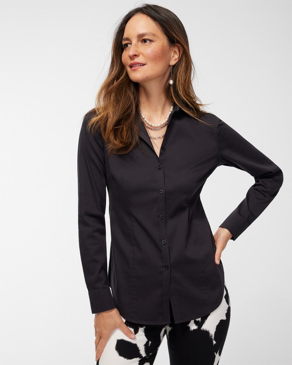 Chico's Women's No-Iron Fitted Stretch Shirt Product Image