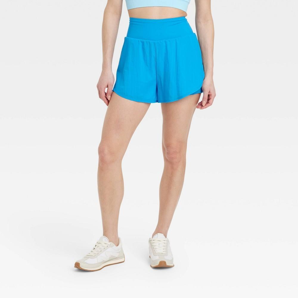 Womens Woven High-Rise 2-in-1 Run Shorts 3 - All In Motion Blue XL Product Image