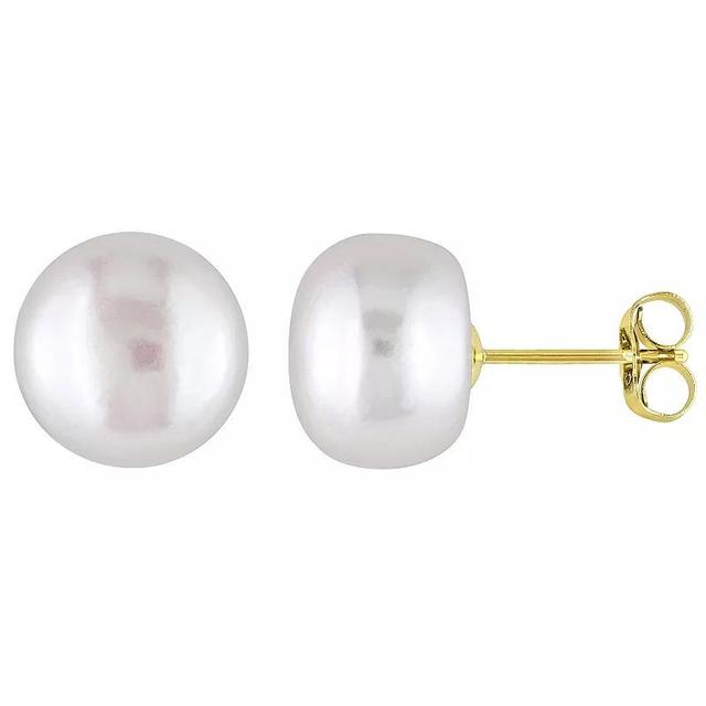 Stella Grace 10k Gold Freshwater Cultured Pearl Stud Earrings, Womens Product Image