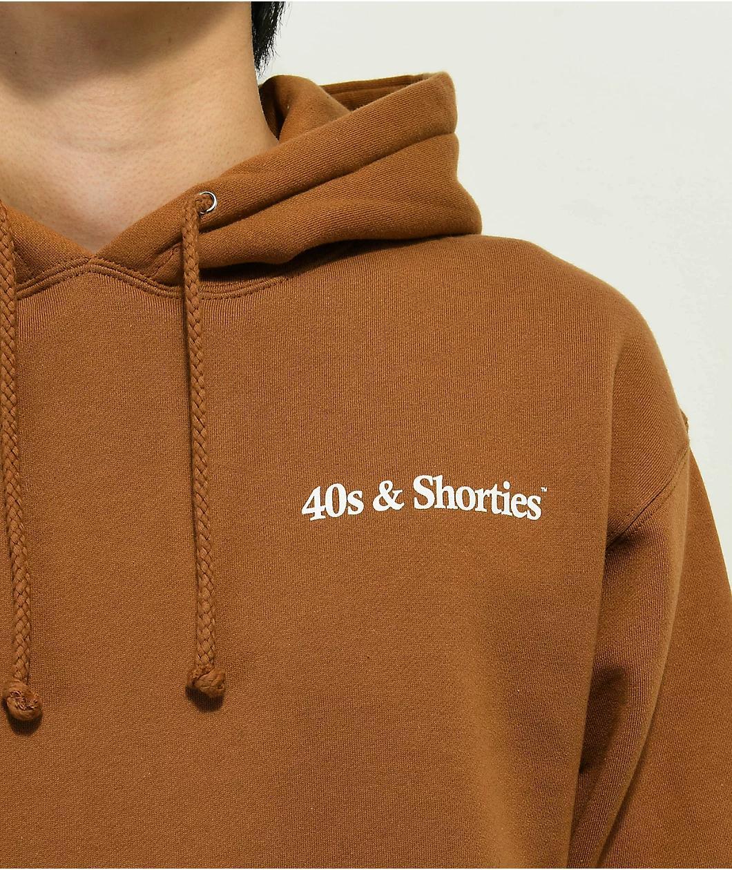 40s & Shorties Text Logo Brown Hoodie Product Image