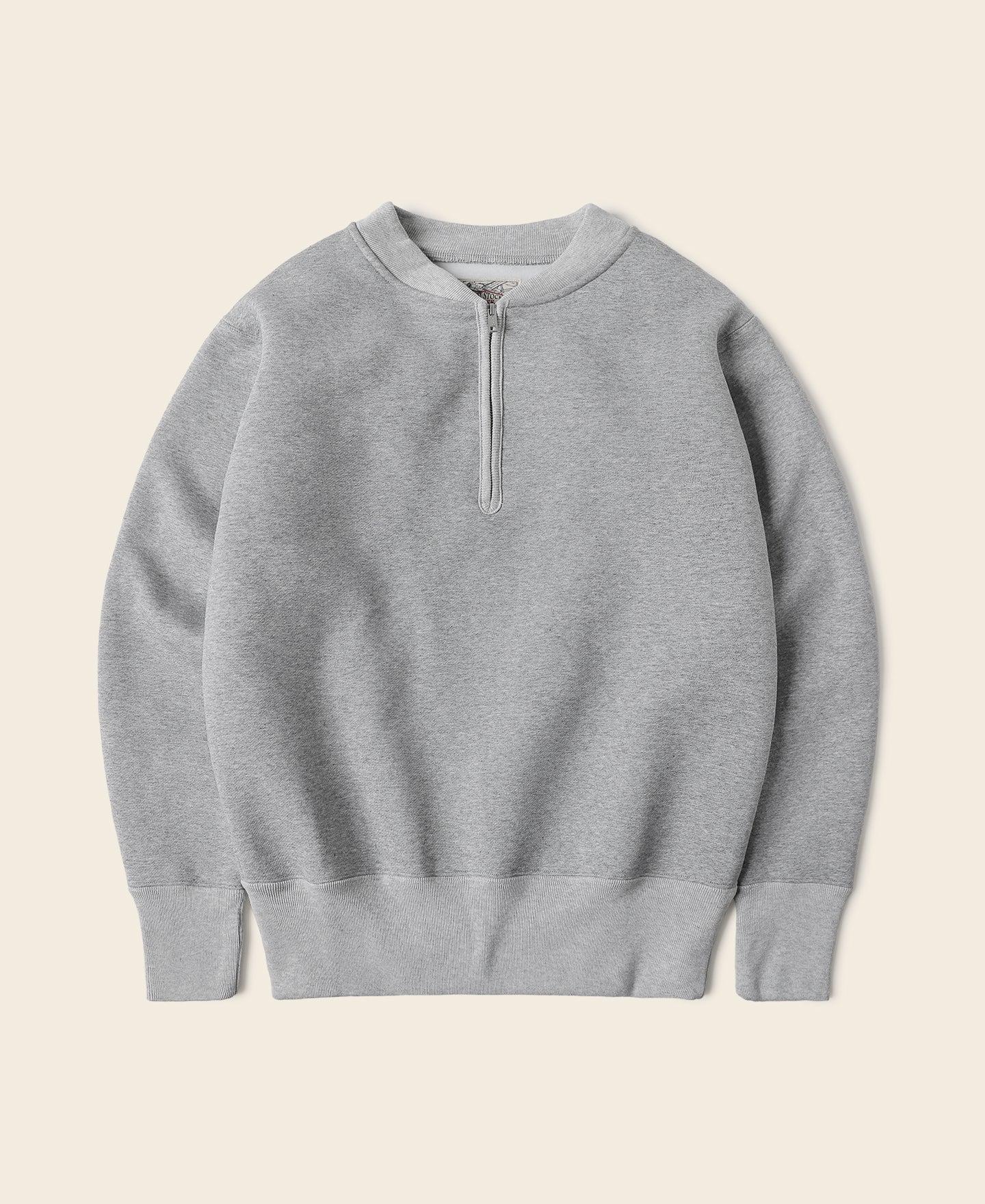 Racing Half-Zip Heavyweight Fleece Sweatshirt - Gray Product Image