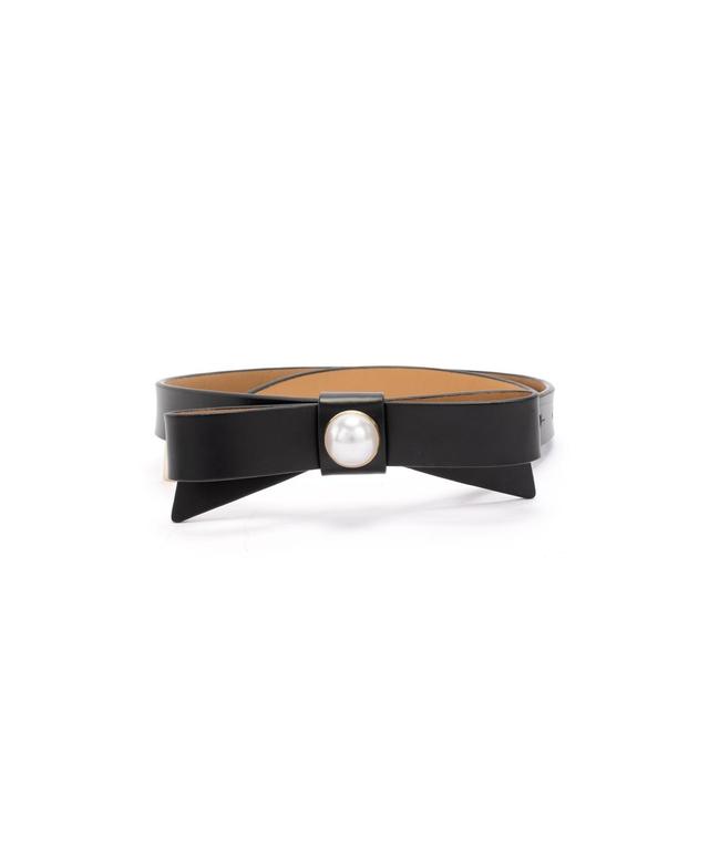 Kate Spade New York Womens 19MM Bow Belt with Oversize Cultivated Pearl Product Image