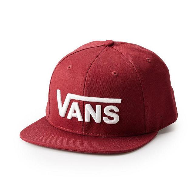 Mens Vans Logo Snapback Hat, Med Red Product Image