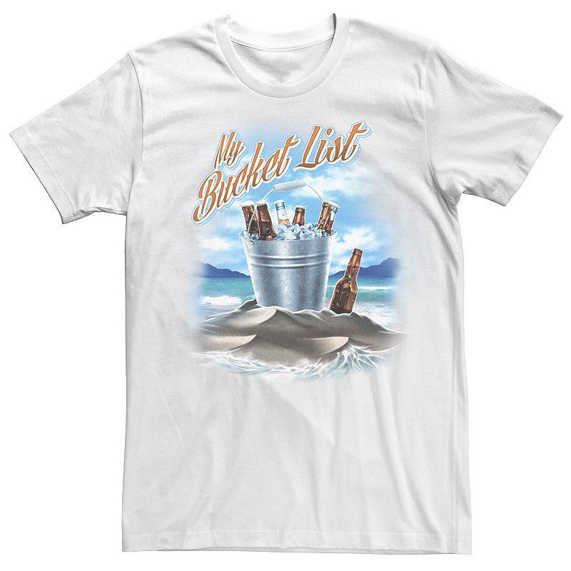 Mens My Bucket List Beer Beach Tee Shirt Product Image