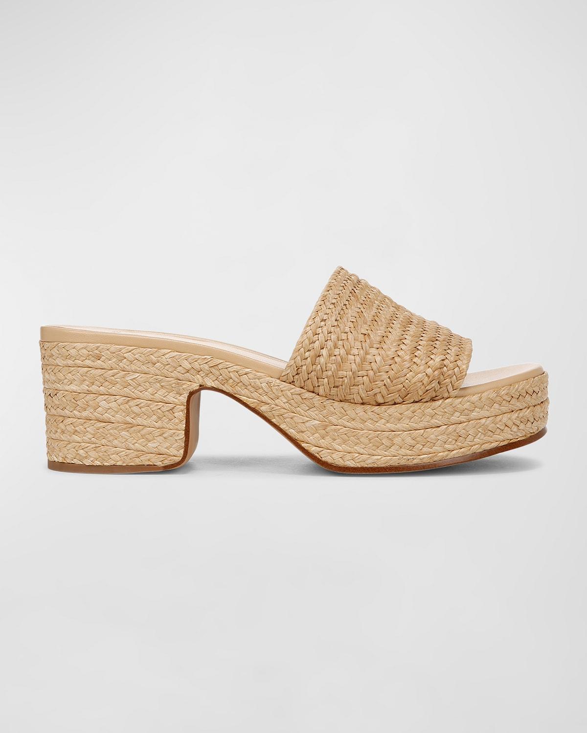 Margo Woven Raffia Sandals Product Image