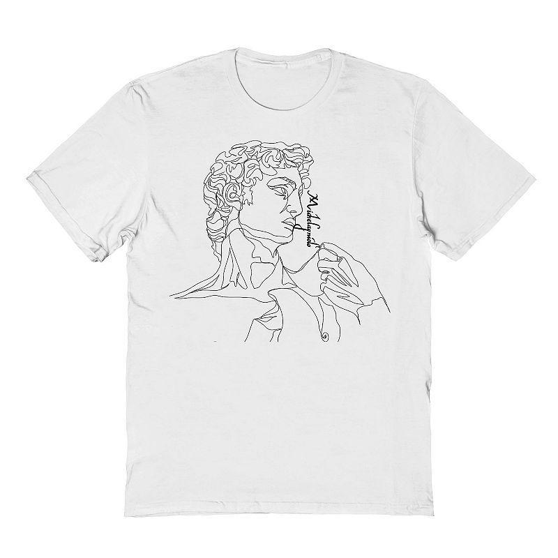 Mens APOH - Michelangelo Lines Graphic Tee White Product Image