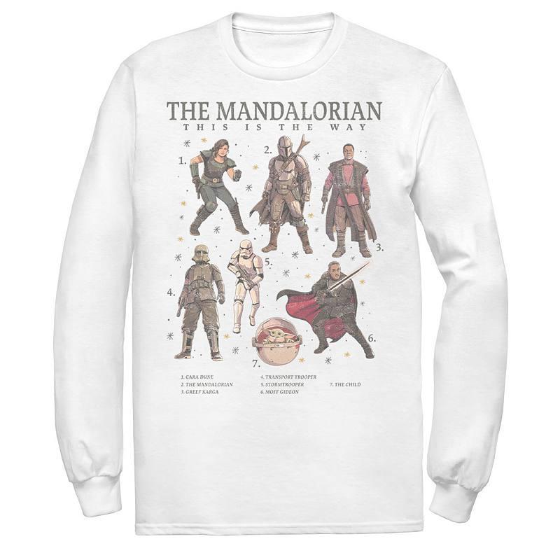 Mens Star Wars The Mandalorian Character Reference Poster Tee Product Image