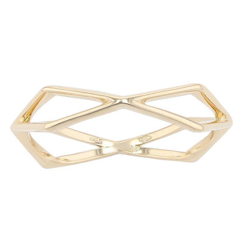 Au Naturale 14k Gold Geometric Ring, Womens Yellow Product Image