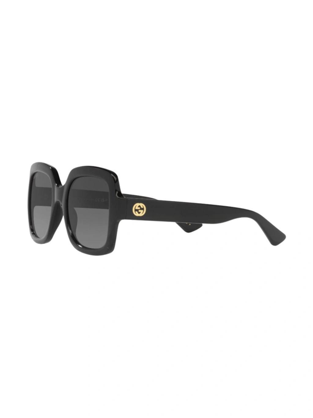 Logo-plaque Square-frame Sunglasses In Schwarz Product Image