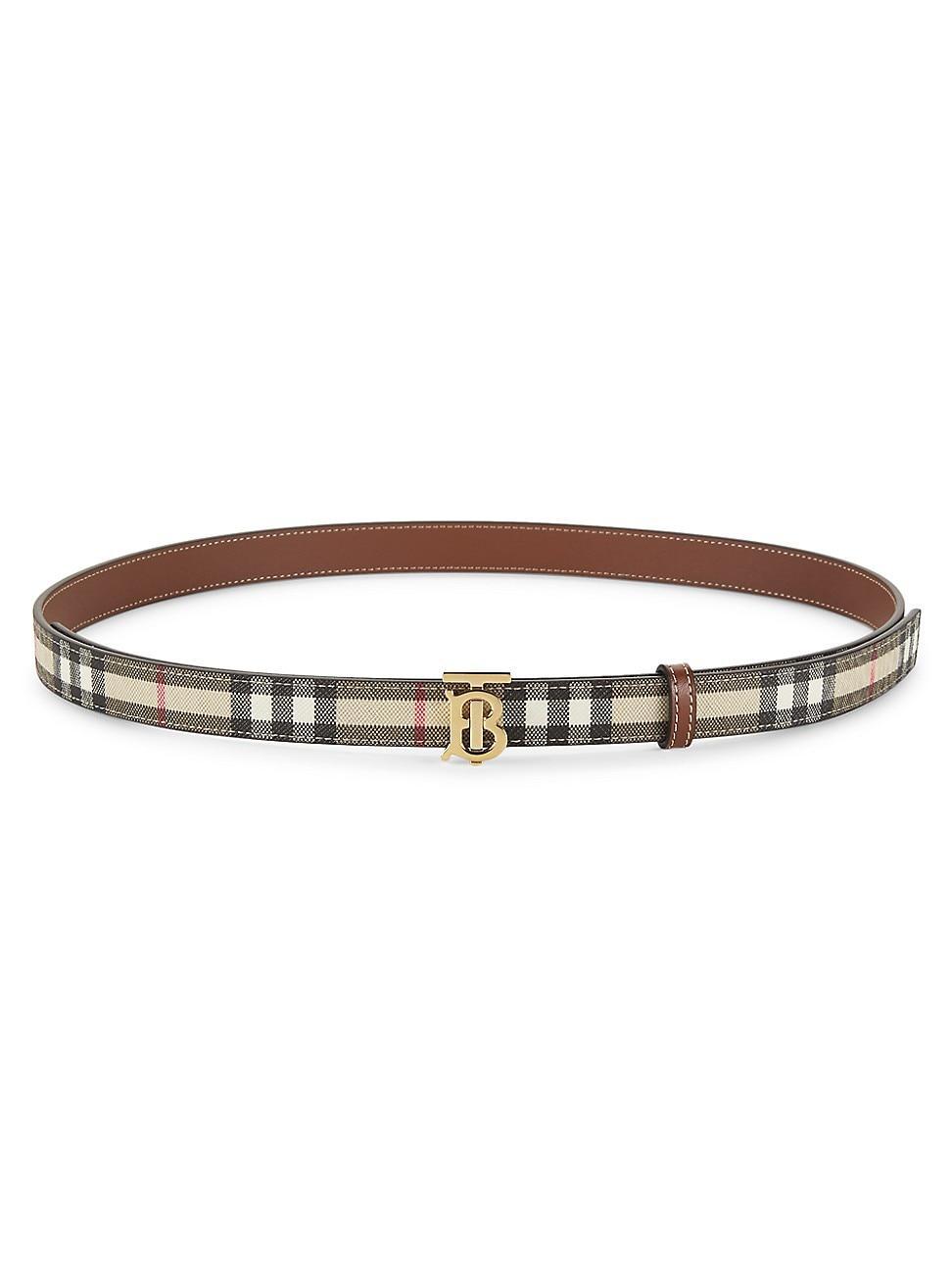 Womens Reversible TB Logo Vintage Check Belt Product Image