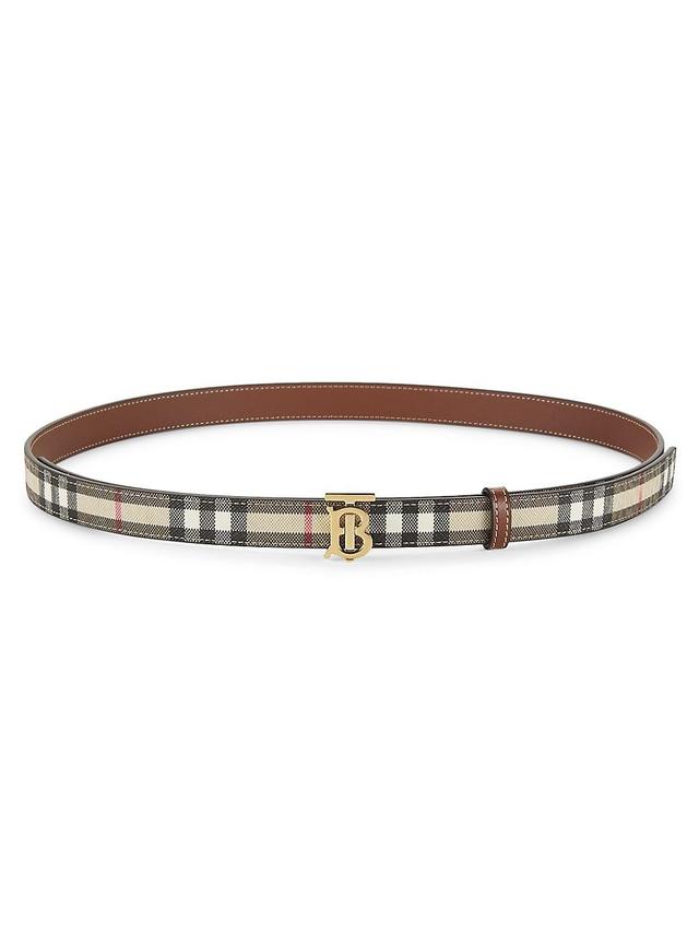 Womens Reversible TB Logo Vintage Check Belt Product Image