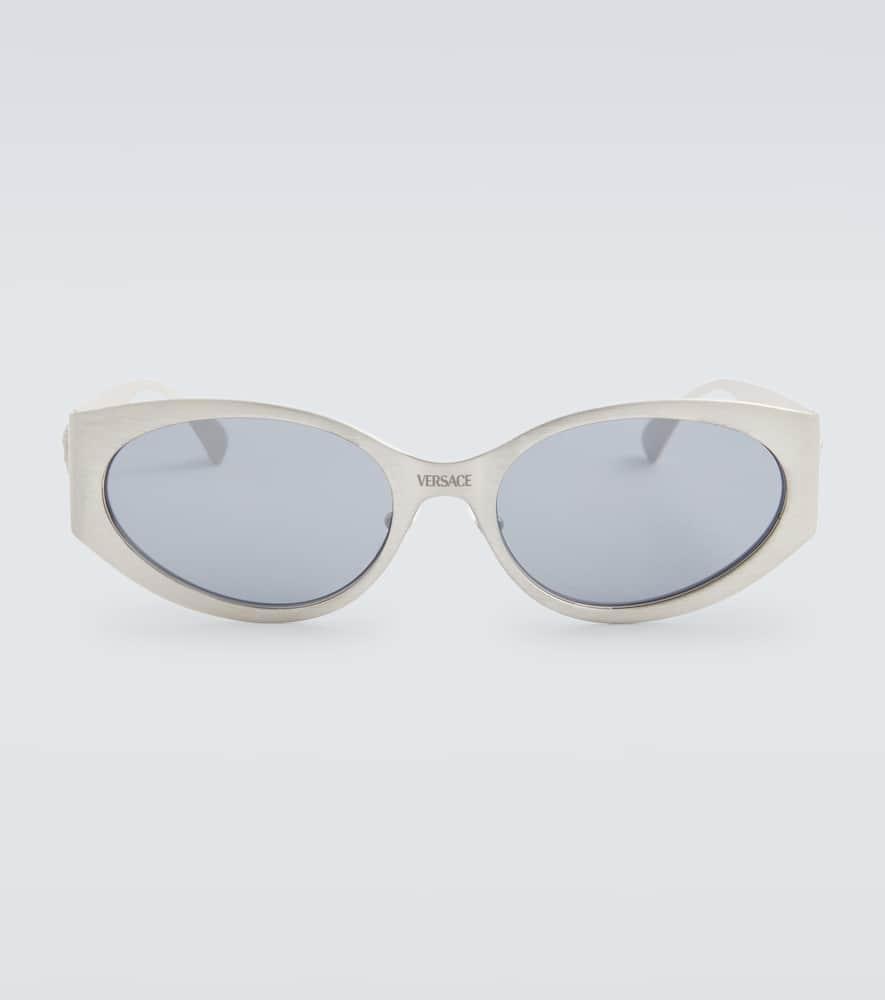 VERSACE Medusa Oval Sunglasses In Grey Product Image