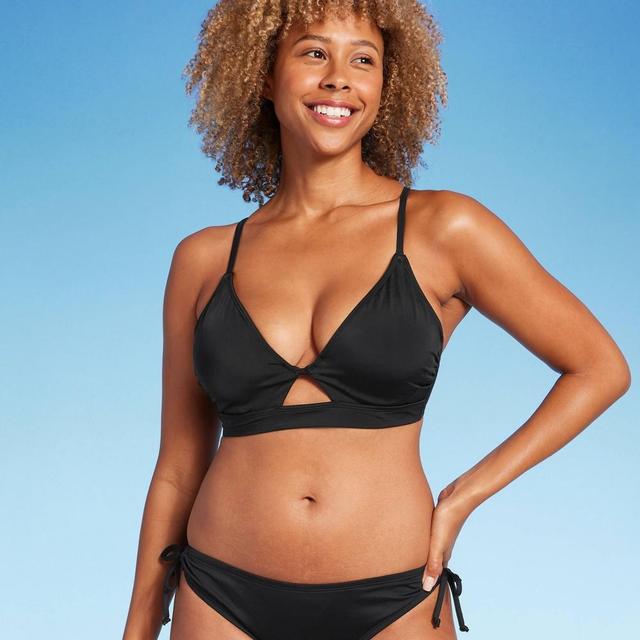 Womens Longline Keyhole Underwire Bikini Top - Shade & Shore Dark Green 38B Product Image