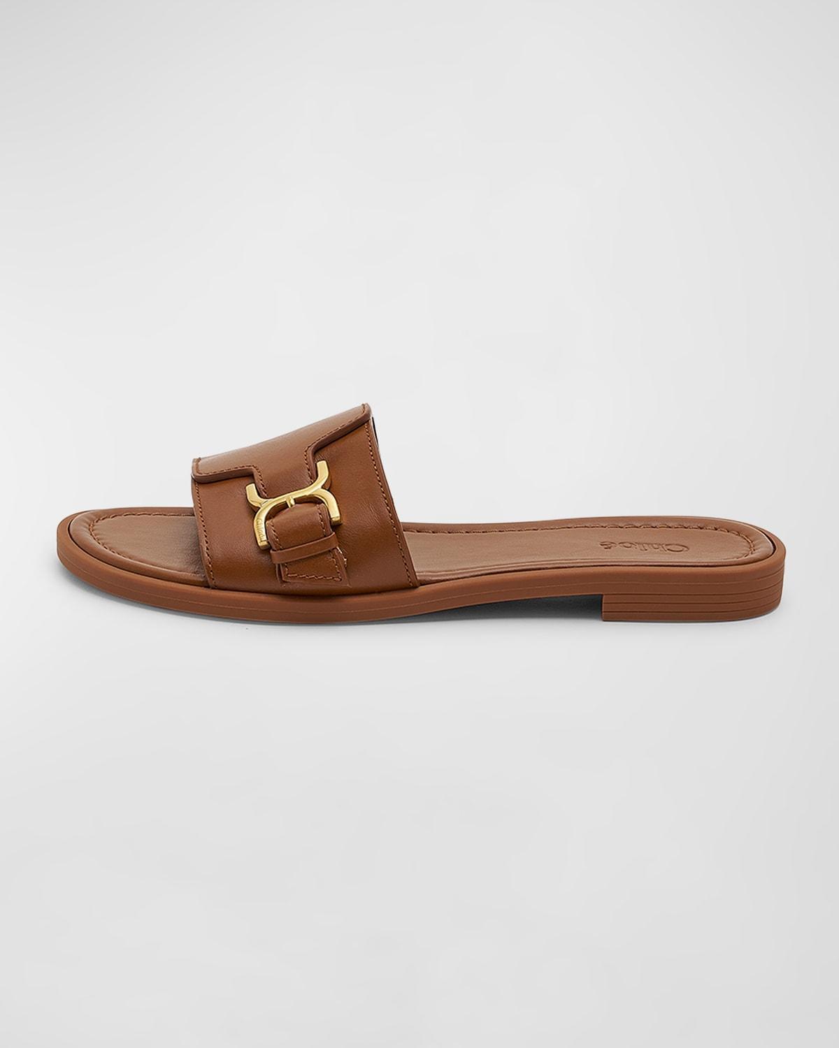 Womens Marcie Leather Slides Product Image