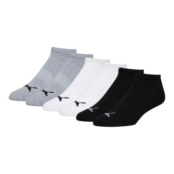 PUMA Men's Half-Terry Low Cut Socks (3 Pairs) in Grey/Black Product Image