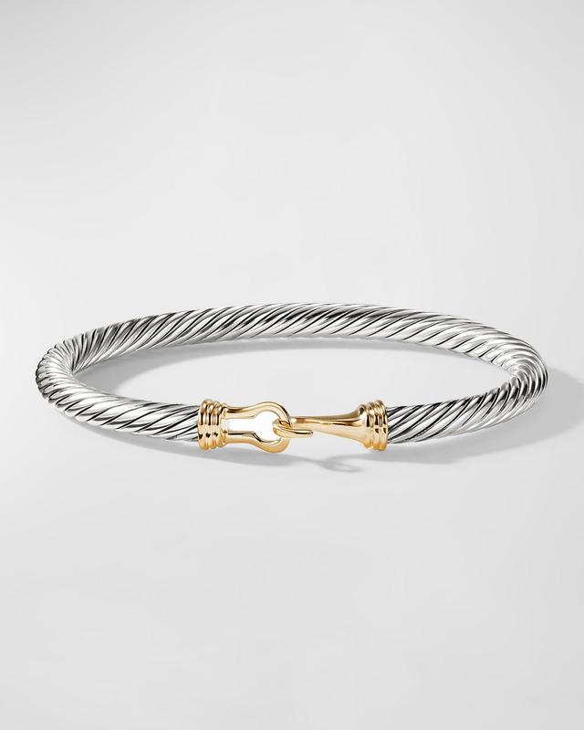 Womens Cable Classic Buckle Bracelet With 14K Gold, 5MM Product Image