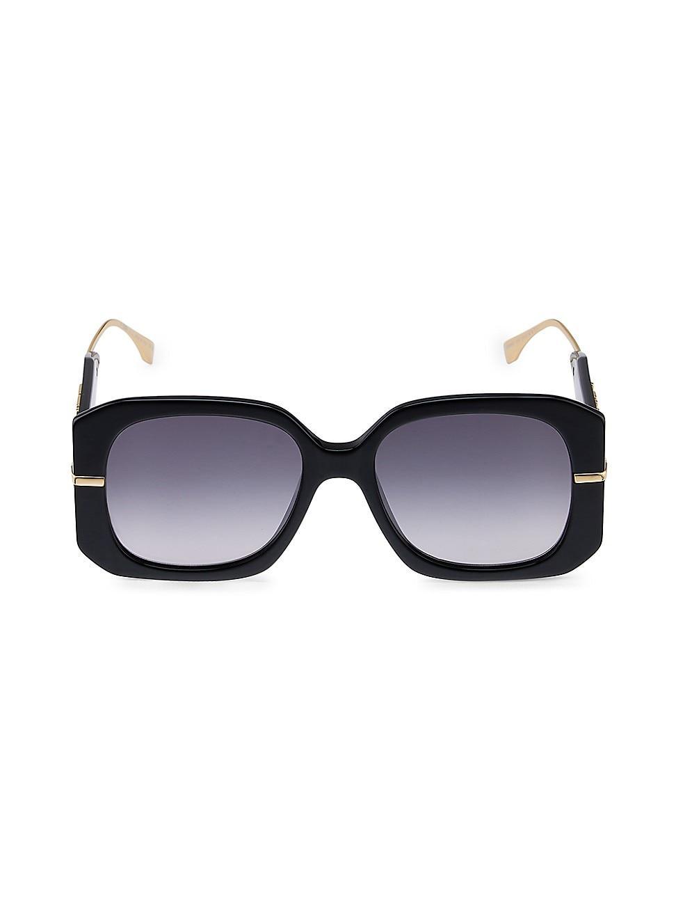 Oversized Logo Square Acetate & Metal Sunglasses Product Image