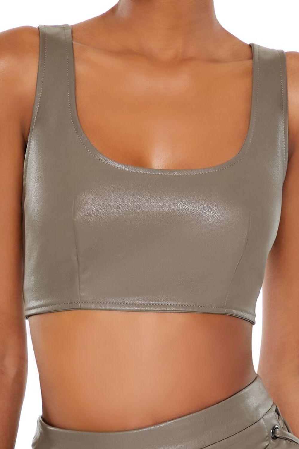 Faux Leather Crop Top | Forever 21 Product Image