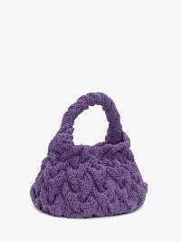 CABLE KNIT BAG - KNITTED TOP HANDLE BAG in purple | JW Anderson US  Product Image