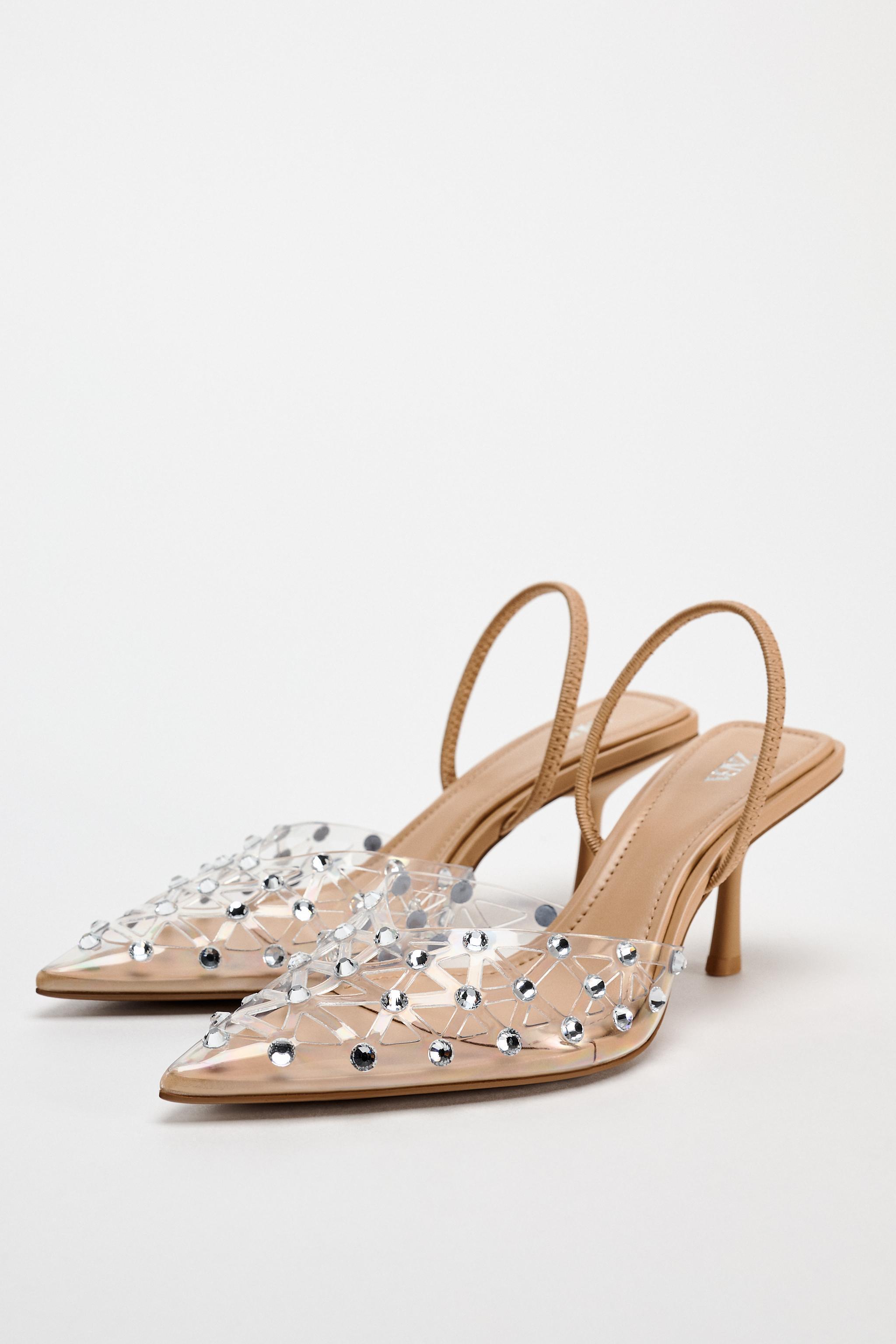 RHINESTONE HEELED SLINGBACKS Product Image