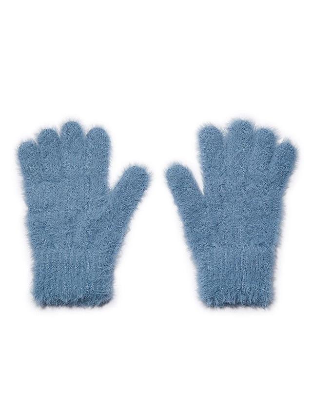 Womens Faux Angora Fuzzy Gloves Product Image