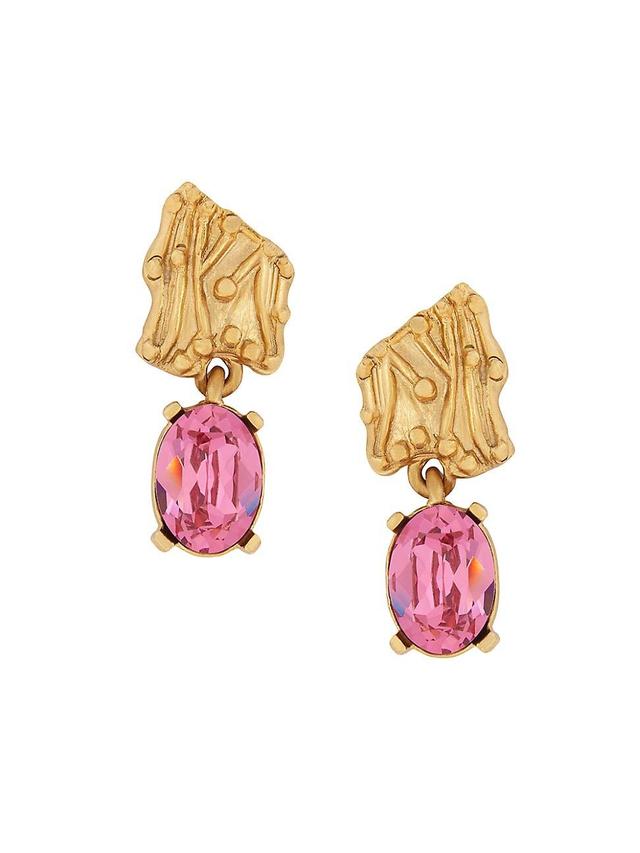 Womens Goldtone & Glass Crystal Drop Earrings Product Image