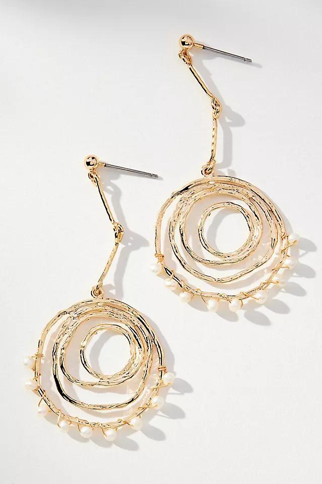 Pearl Spiral Drop Earrings Product Image