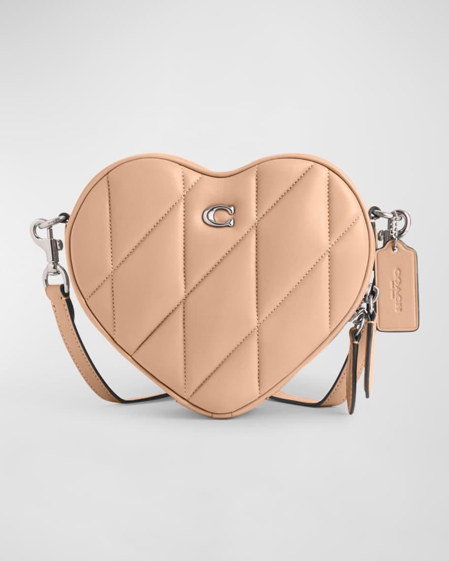 Heart Quilted Leather Crossbody Bag Product Image