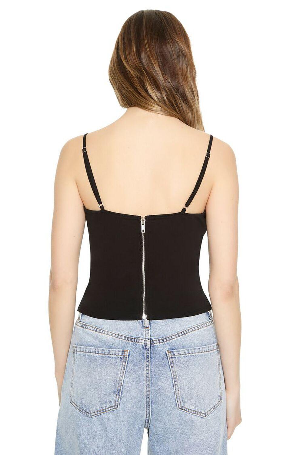 Cropped Zip-Back Cami | Forever 21 Product Image