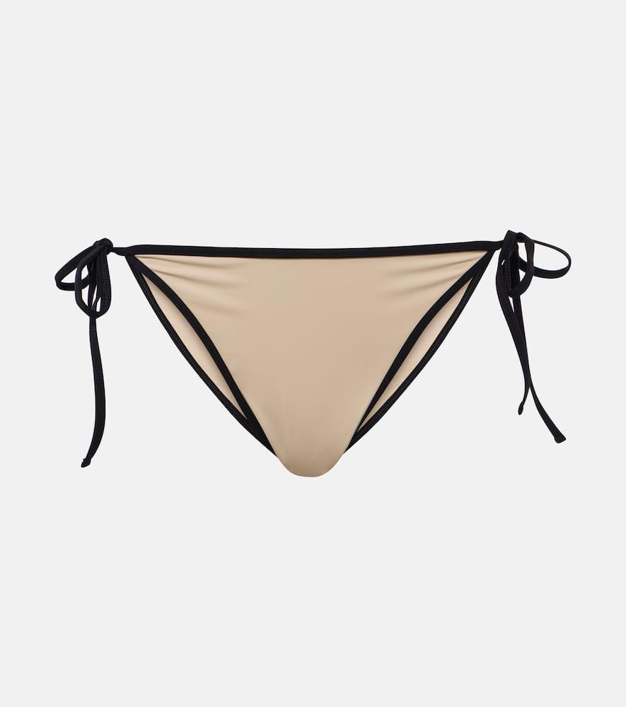 TOTÊME Stripe Tie Bikini Bottoms Light Hay Product Image