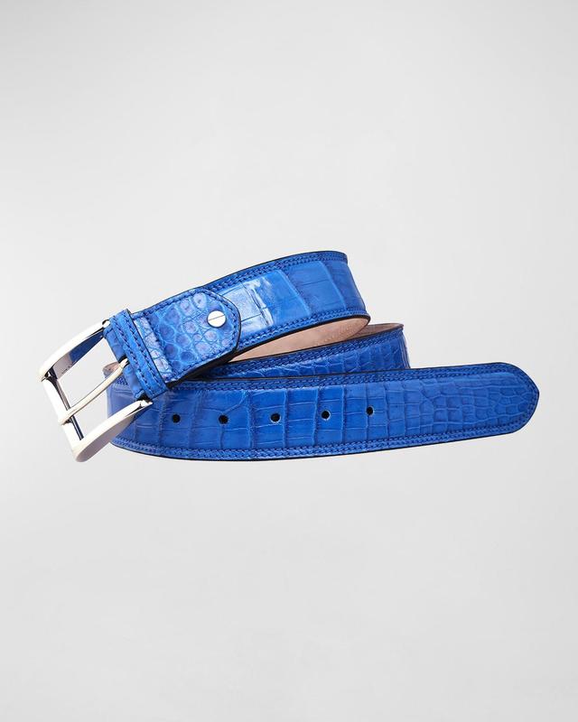 Mens Crocodile Leather Dress Belt Product Image