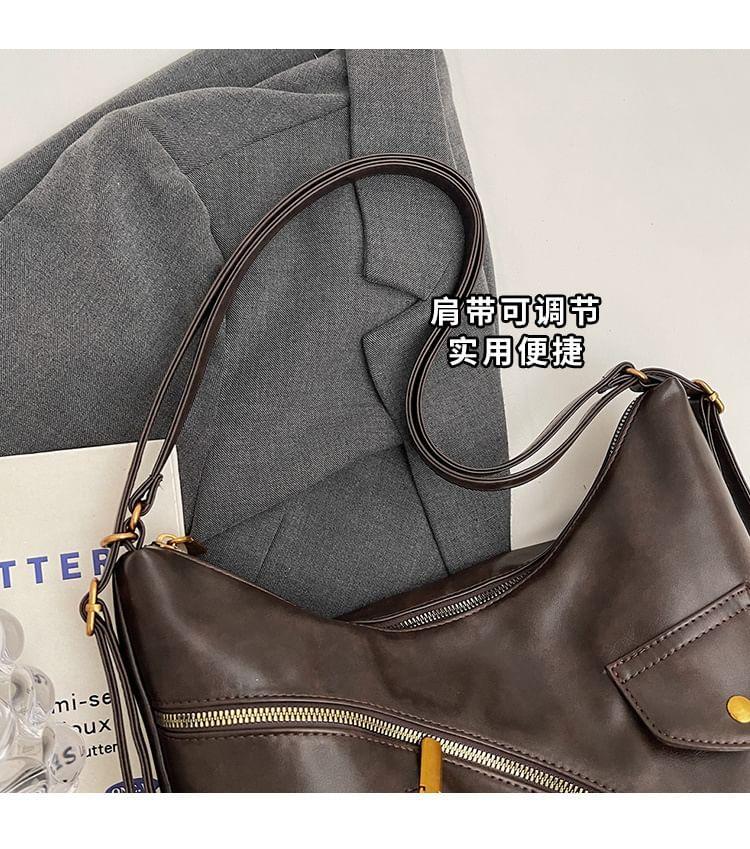 Multi-Pocket Faux Leather Tote Bag Product Image