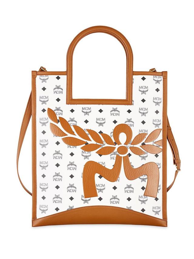 Womens Mega Laurel Embossed Visetos Tote Bag Product Image