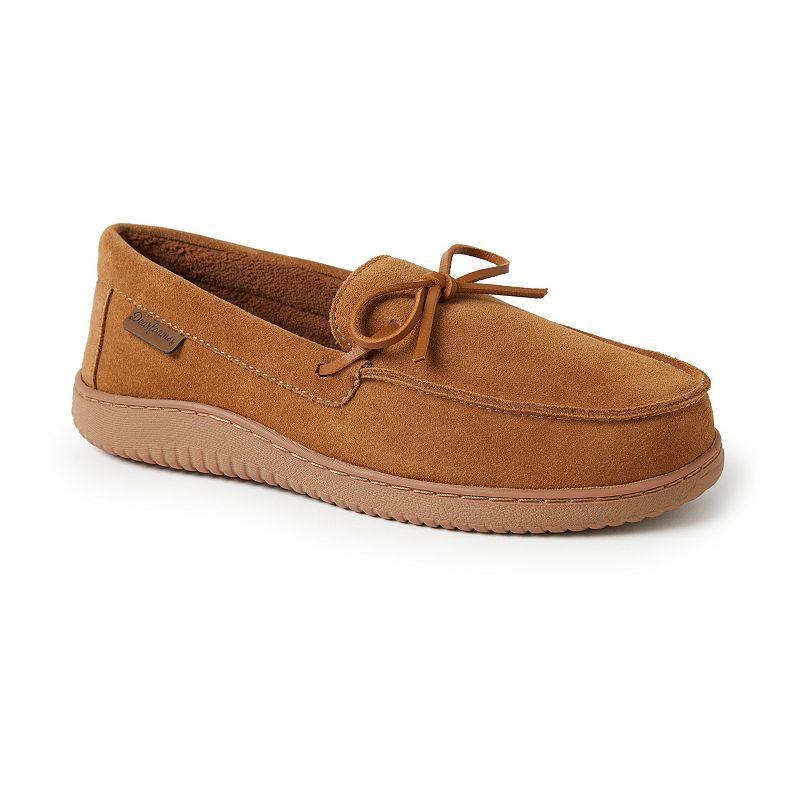 Dearfoams Woodstock Genuine Suede Mens Moccasin Slippers Product Image